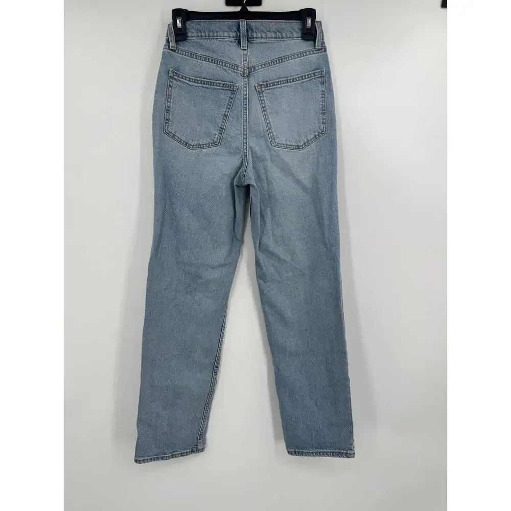Universal Thread Highest Rise Vintage Straight Jeans Women Size 0 Light Wash